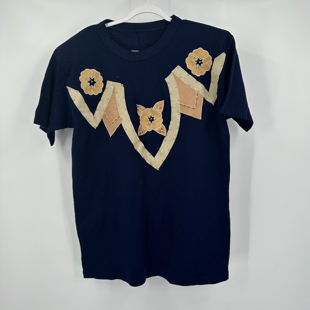 Womens Vintage Eclectic Arsty Top Size XL Whimsical Indie Kitschy Quirky 90s